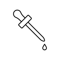 Dropper icon Flat illustration sign