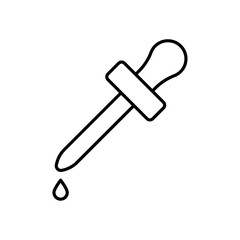 Dropper icon Flat illustration sign