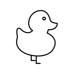 Duck icon Flat illustration sign