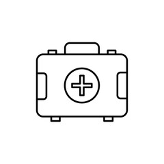 Emergency kit icon Flat illustration sign