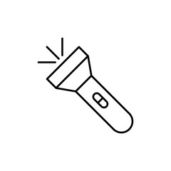 Flashlight icon Flat illustration sign