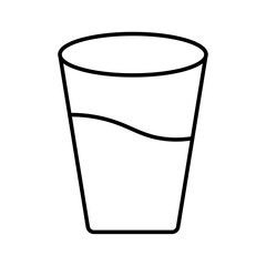 Glass of water icon Flat illustration sign