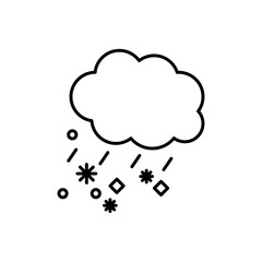 Hail icon Flat illustration sign