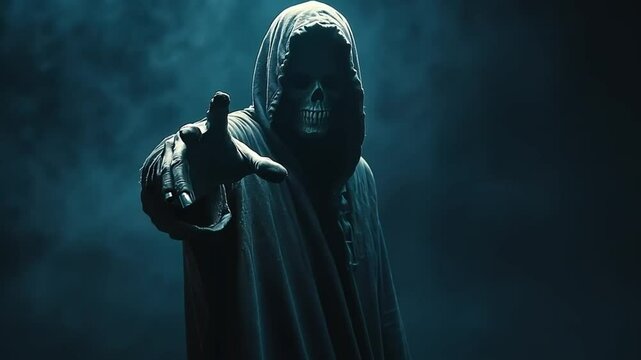 Grim reaper reaching hand to you