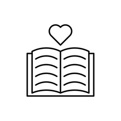 Love story icon Flat illustration sign