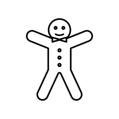 Man cookie icon Flat illustration sign