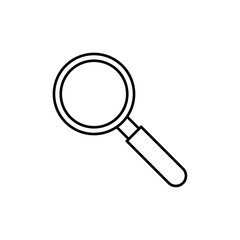 Magnifying glass icon Flat illustration sign