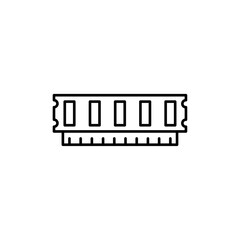 memory, ram icon Flat illustration sign