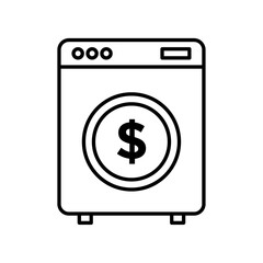 Money laundering icon Flat illustration sign