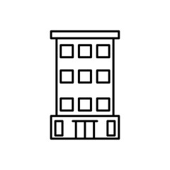 Office building icon Flat illustration sign