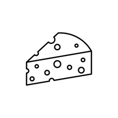 piece of cheese icon Flat illustration sign