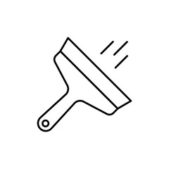 Plastering process icon Flat illustration sign