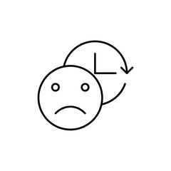 Regret expression icon Flat illustration sign