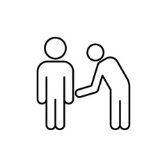 Respectfulness icon Flat illustration sign