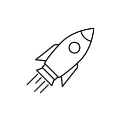 Rocket icon Flat illustration sign