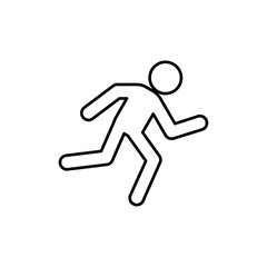 Running icon Flat illustration sign