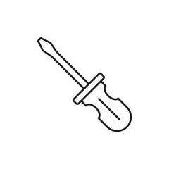 Screwdriver icon Flat illustration sign