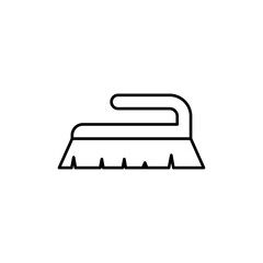 Scrubbing brush icon Flat illustration sign