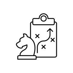 strategy icon Flat illustration sign