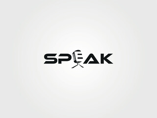Speak Typography Whitespace Creative Logo Design