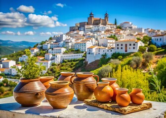 Casares, Andalusia: Charming Whitewashed Village in Spain - Stock Photo