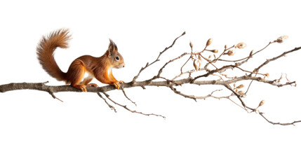 red squirrel on a tree