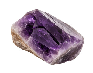 Fototapeta premium Purple amethyst mineral sample showcasing intricate crystal formations and natural beauty