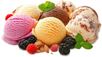 Ice cream yogurt isolated on a white background