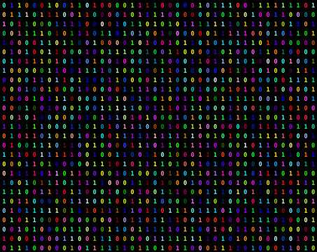 binary code on a black background, perfect for the concept of cryptography, cybersecurity