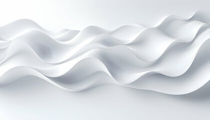 Obraz premium Abstract White Wave Background Image for Design