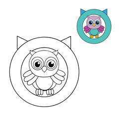 A cute and playful coloring page featuring the letter 