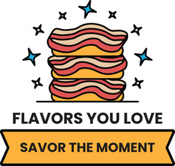 bacon sandwich with three layers of bacon and a background