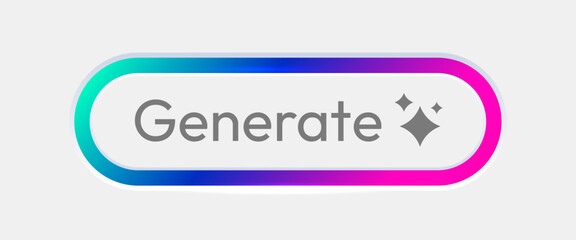 AI Generate button. User interface. Artificial intelligence.