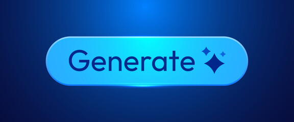 AI Generate button. User interface. Artificial intelligence.