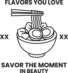 bowl of noodles with eggs and a pair of chopsticks