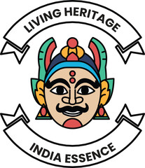 illustration in the concept of Indian Tourism and Culture in line style