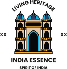 Obraz premium illustration in the concept of Indian Tourism and Culture in line style