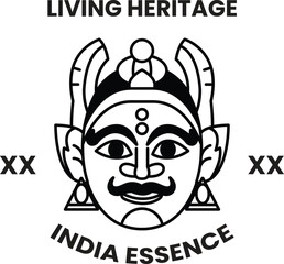 illustration in the concept of Indian Tourism and Culture in line style