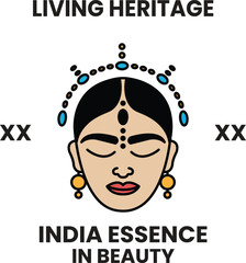 illustration in the concept of Indian Tourism and Culture in line style