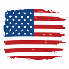 american flag with map