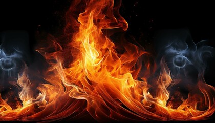 Fototapeta premium fire in the fireplace