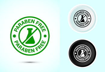 Paraben free icon design illustration,  Suitable for natural product label