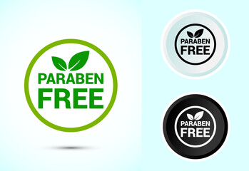 Paraben free icon design illustration,  Suitable for natural product label
