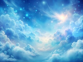 Blue sky clouds background, Beautiful landscape with clouds