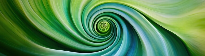Fototapeta premium Abstract green and blue swirling vortex.