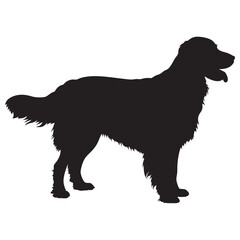 Golden Retriever Dog Vector silhouette illustration black

