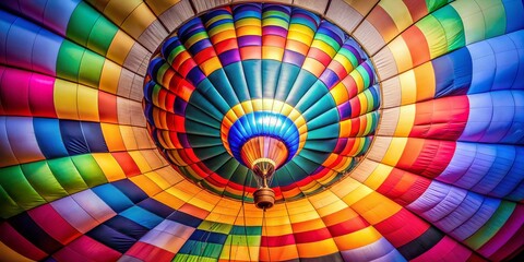 Obraz premium Colorful Hot Air Balloon Interior: Abstract Artistic Background Stock Photo