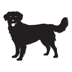 Golden Retriever Dog Vector silhouette illustration black

