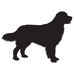 Golden Retriever Dog Vector silhouette illustration black

