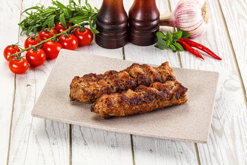 Chicken kebab minced meat and spices